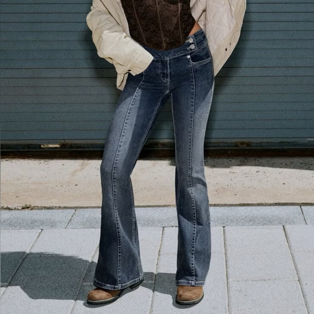 Low Rise Flare Jeans